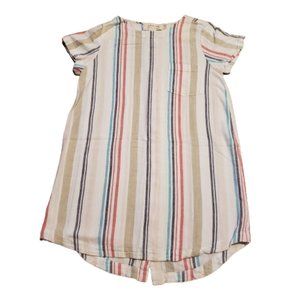 Cloth & Stone Anthroplogie Shirt Dress Women's Small S Multi-color Stripes Comfy